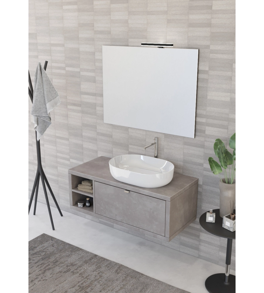 Mobile bagno "tintoretto" cemento, 110 cm